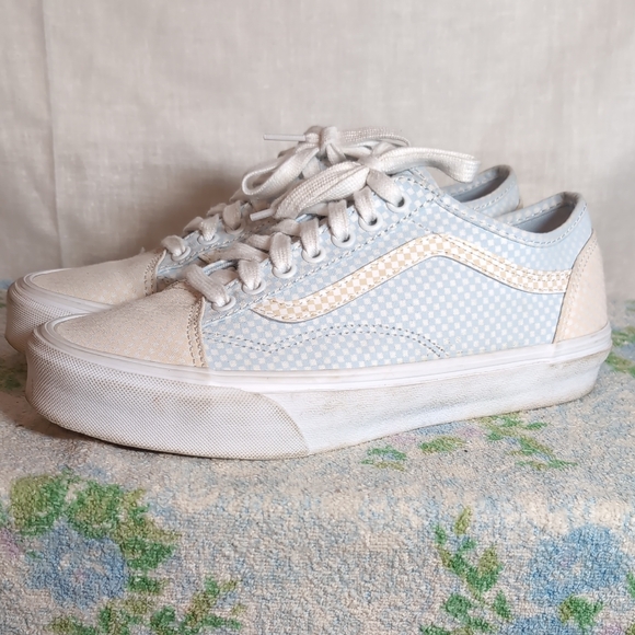 Vans Old Skool Pastel Checkerboard Tapered Sneaker womens 9.5 - Picture 1 of 8